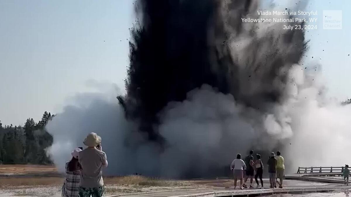 Debris from hydrothermal explosion at Yellowstone's Biscuit Basin, July 2024 |whispergaze