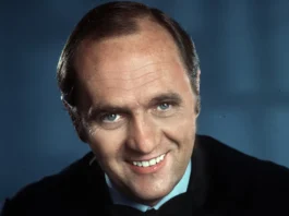 Bob Newhart, legendary comedian known for his deadpan humor, smiling warmly in a classic portrait.