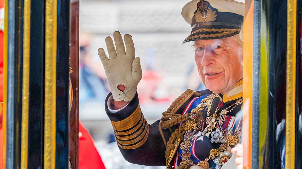 King Charles III delivering the King's Speech 2024 at the State Opening of Parliament"