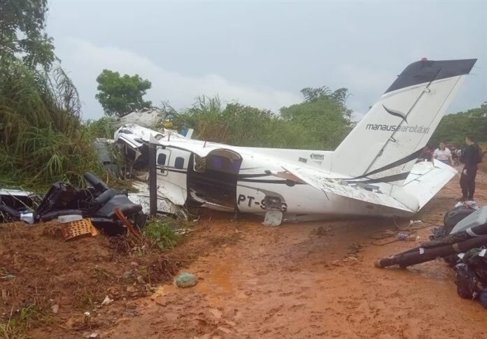 Voepass plane crash in São Paulo residential area, August 2024, with 62 aboard.